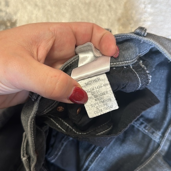 NWT Mother The Swooner in Supermoon Stripe women’s jeans 28 / grey - Picture 15 of 16